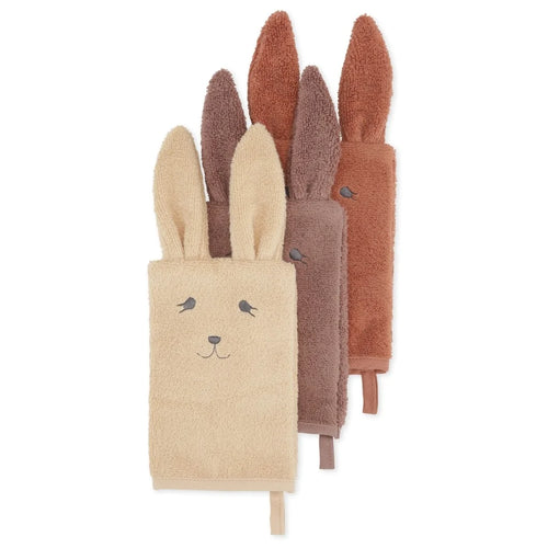 3er Pack Waschlappen Set Bunny