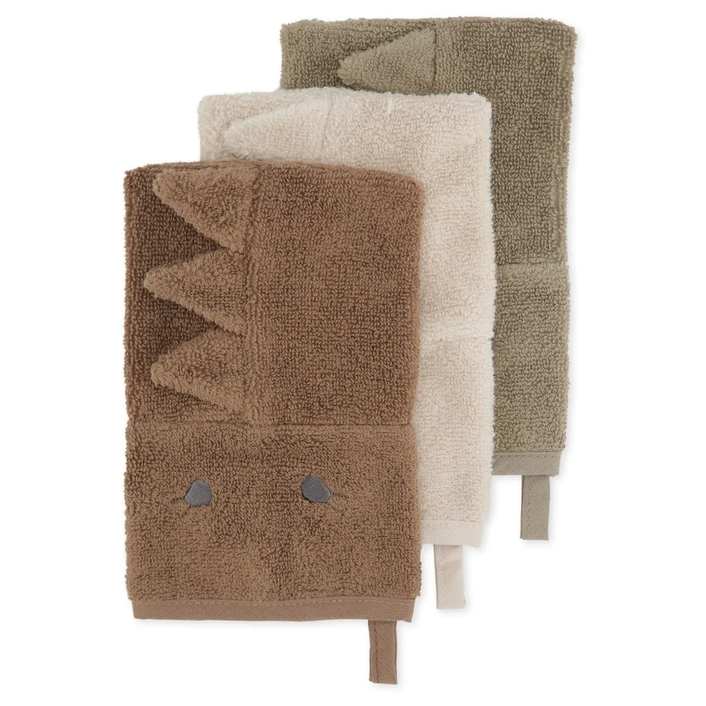 3er Pack Waschlappen Set Dino