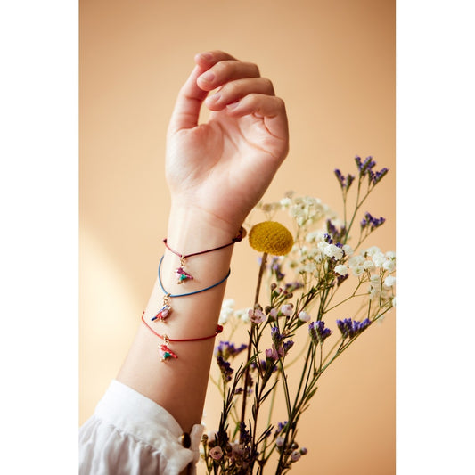Armband Vogel weinrot