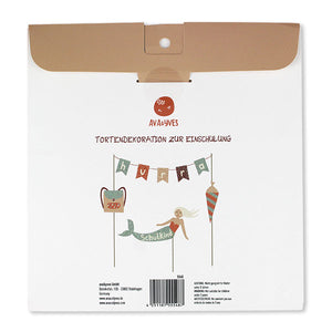 Cake Topper Schulkind "Under the Sea" mit Glitzer