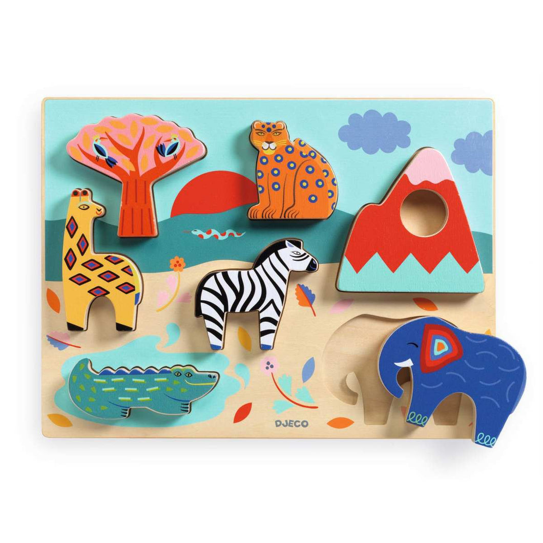 Holzpuzzle Savanne