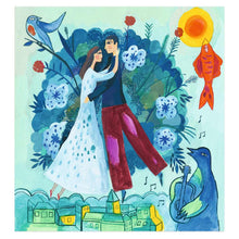 Laden Sie das Bild in den Galerie-Viewer, Gouachebilder Inspired by: Marc Chagall