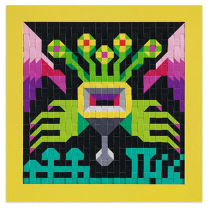 Papierkunst: Pixel-Art "Invaders"