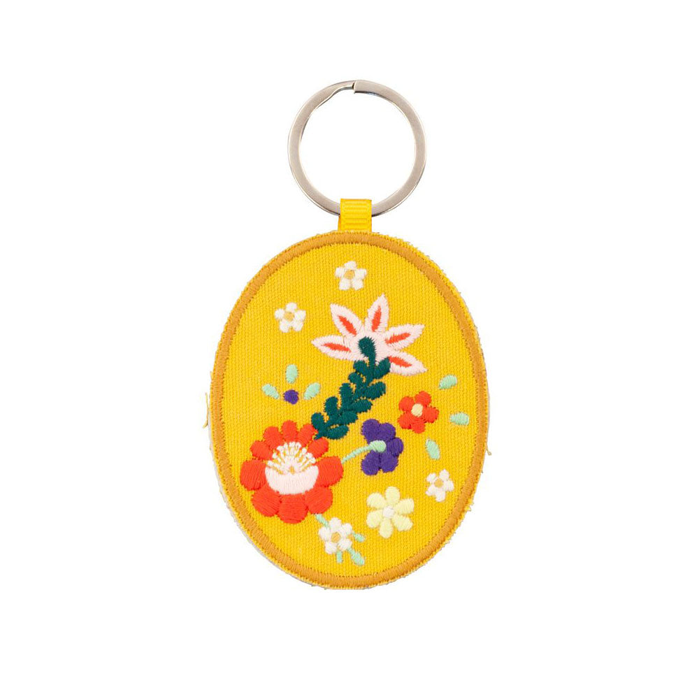 Schlüsselanhänger Frida Kahlo gelb