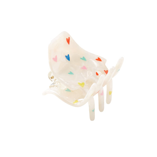 Haarklammer Fee small hearts white small