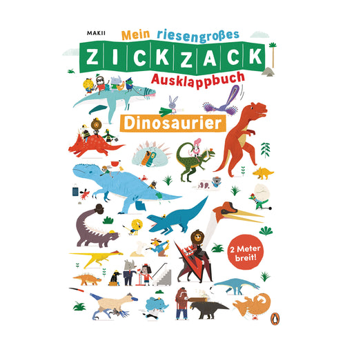 Mein riesengroßes Zickzack Ausklappbuch: Dinosaurier ab 3J.