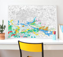 Laden Sie das Bild in den Galerie-Viewer, Großes Ausmalposter Jungle