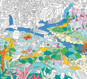 Großes Ausmalposter Jungle
