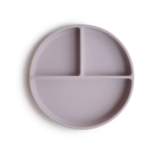 Silikon Teller mit Unterteilung Soft Lilac