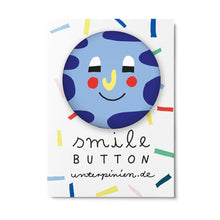 Laden Sie das Bild in den Galerie-Viewer, Button Smile blau