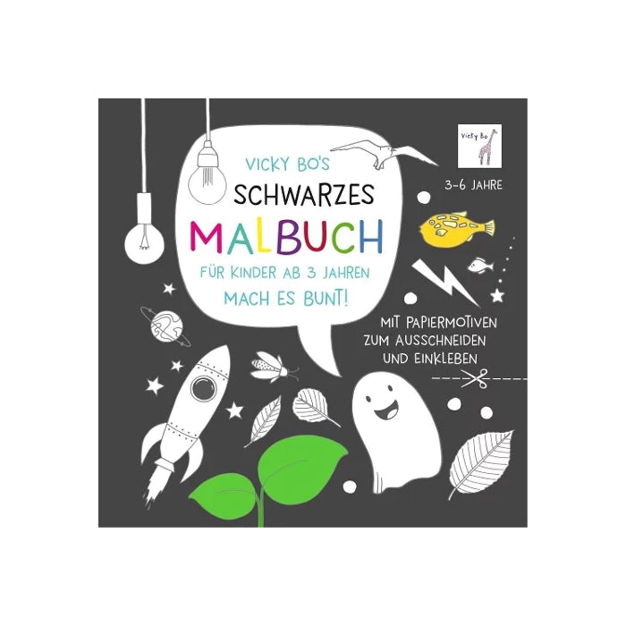 Schwarzes Malbuch für Kinder ab 3 Jahren