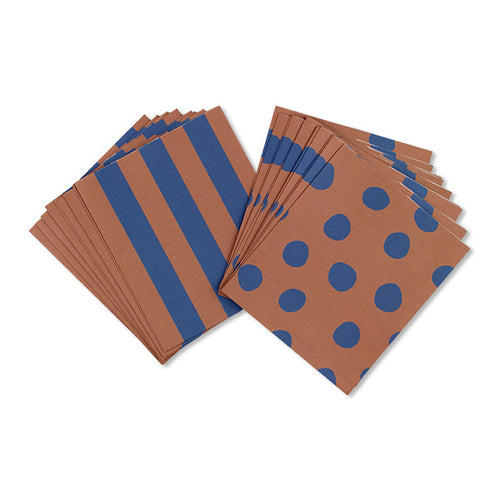 Geschenktütchen 24er Set Punkte & Streifen