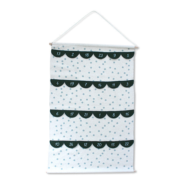 Adventskalender Wandbehang grün