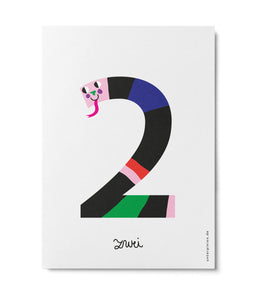 Postkarte "Zahlen 0-9"