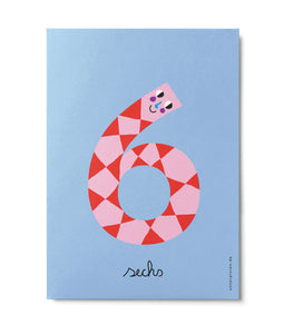 Postkarte "Zahlen 0-9"