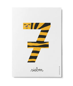 Postkarte "Zahlen 0-9"