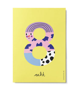 Postkarte "Zahlen 0-9"