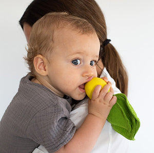 Kuscheltuch mit Beißring Zitrone "John Lemon Mini Doudou"