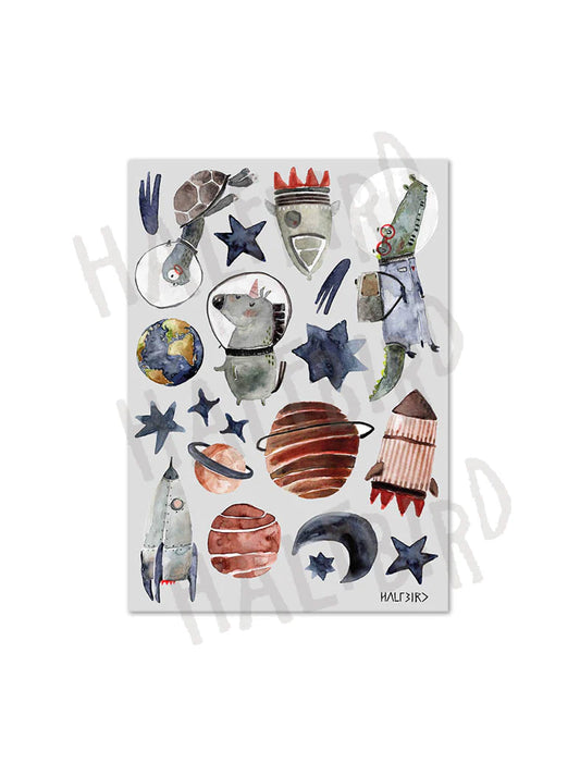 Reflektierende Sticker Set "Weltraum"